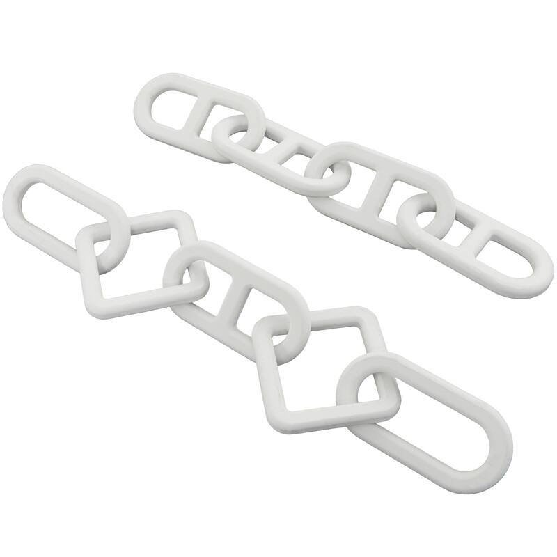 Wood Chain Decorative Sculpture - Set of 2 White or Black - CosmoLiving by Cosmopolitan