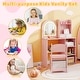 preview thumbnail 20 of 18, Gymax Kids Vanity Set Princess Girls Makeup Vanity Desk w/ 3-Color LED