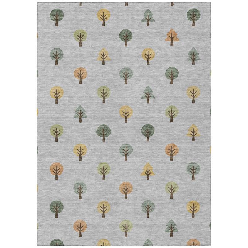 Machine Washable Indoor/ Outdoor Modern Mulvane Chantille Rug