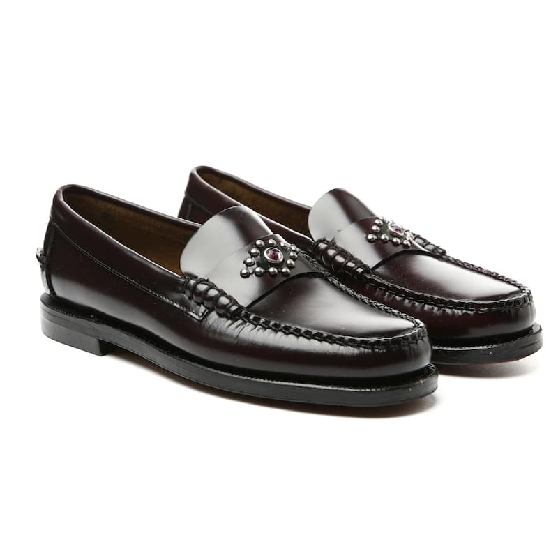 Sebago Women's Classic Dan Rhombus HTC LA Loafer - Beige Arctic / Camo Avio Purple - 10.5