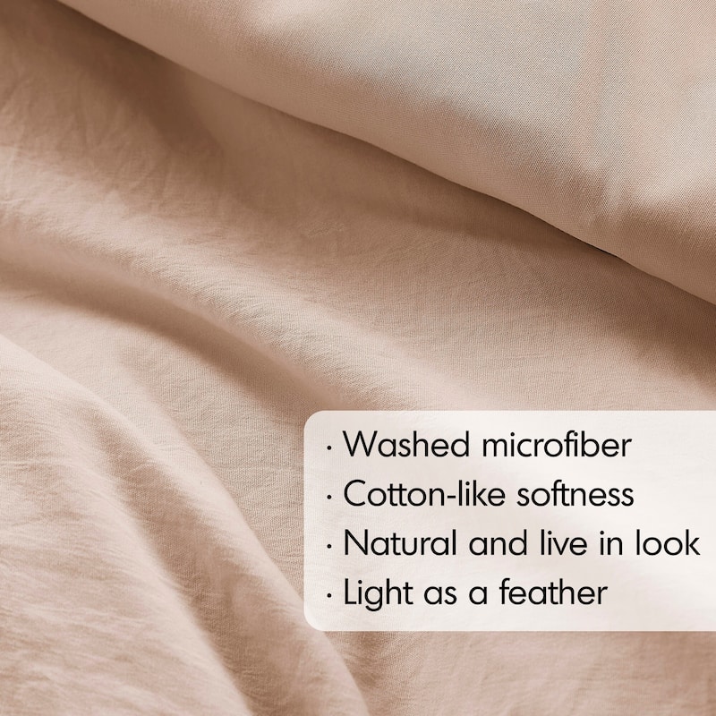 Chelsea Square Evans Pinch Pleated Soft Washed Boho Duvet Cover Set