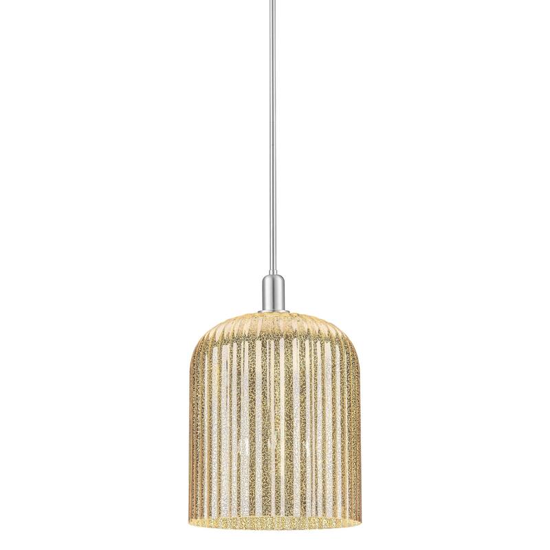 Innovations Lighting 716-3S-18-12 Bridal Veil Pendant Bridal Veil 3 - Brushed Satin Nickel / Mercury