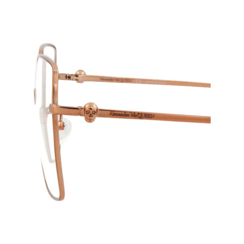 Alexander McQueen Square-Frame Metal Optical Frames