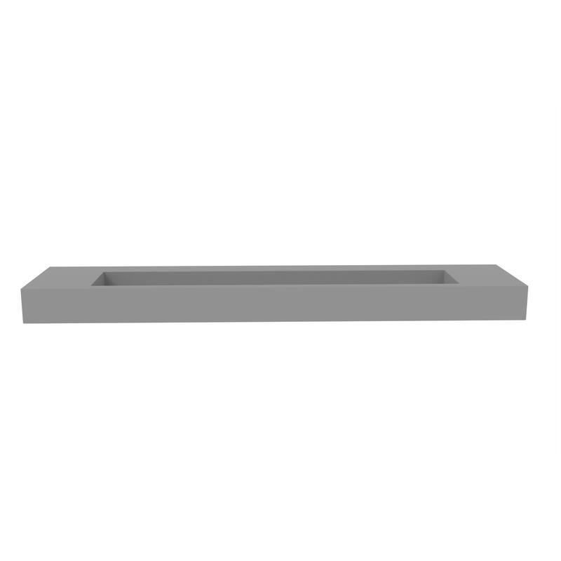 Pyramid Solid Surface Wall-Mounted Bathroom Sink