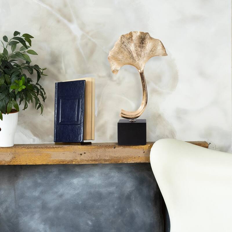 Gifu Golden Ginkgo Leaf Sculpture- Short