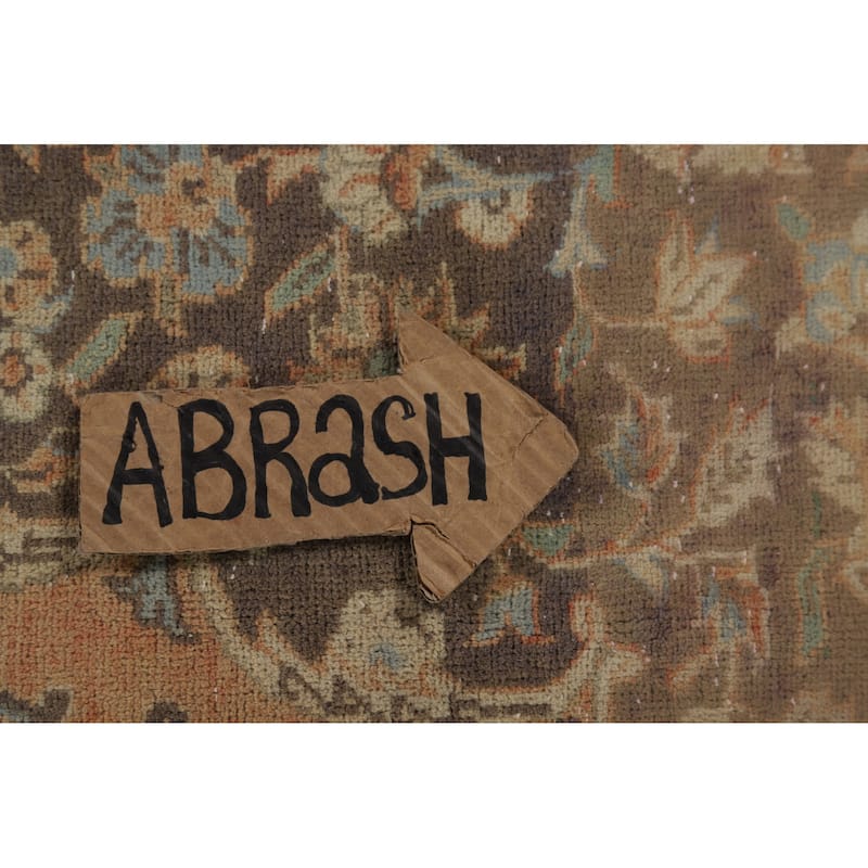 Traditional Large Kashan Persian Rug Hand-Knotted Wool Carpet - 9'7" x 14'4"