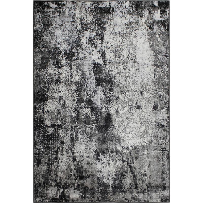 Machine Washable Bridget Rug - 4'0" x 6'0" - Grey/Black