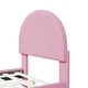 preview thumbnail 28 of 52, Twin/Full Size Velvet Bed Frame with Classic Semi-circle Shaped Headboard, Upholstered Platform Bed w/ Metal Legs for Kids Teens