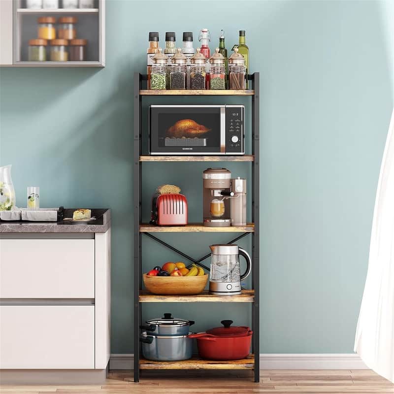 5-Tier Bakers Rack - 15.75"D x 23.62"W x 60.24"H