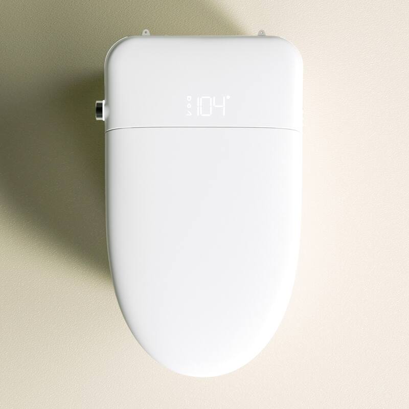 Madrid Smart Toilet Bidet Combo in White with LED Display, Off-Seat Auto Flush, Auto Open & Close Lid, Foot Sensor Operation