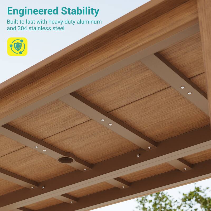 HIPS Outdoor Dining Set All-weather Patio Table and Chairs(Set of 7)