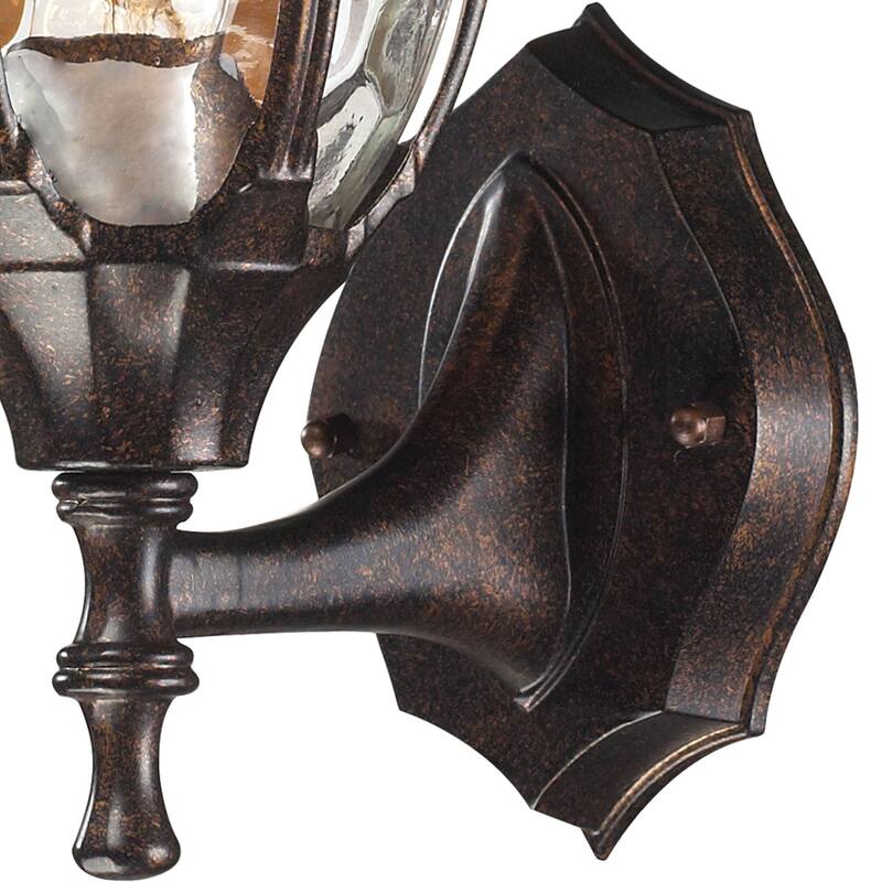 Elk Home Glendale Regal Bronze With Water Glass 1 Light Wall Sconce