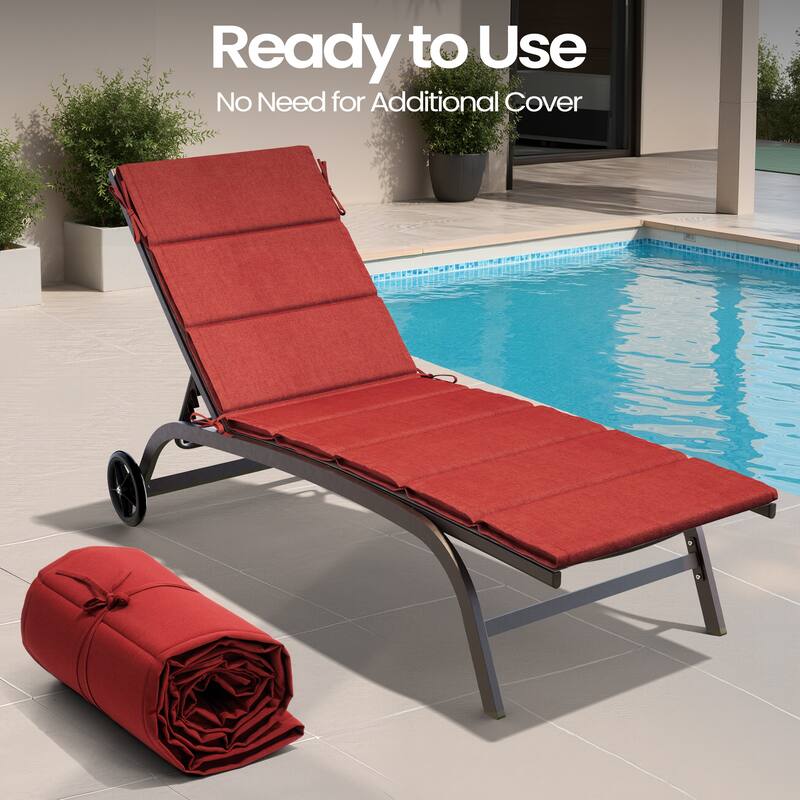 Pellebant Outdoor Patio Chaise Lounge Cushion Lounger Pad