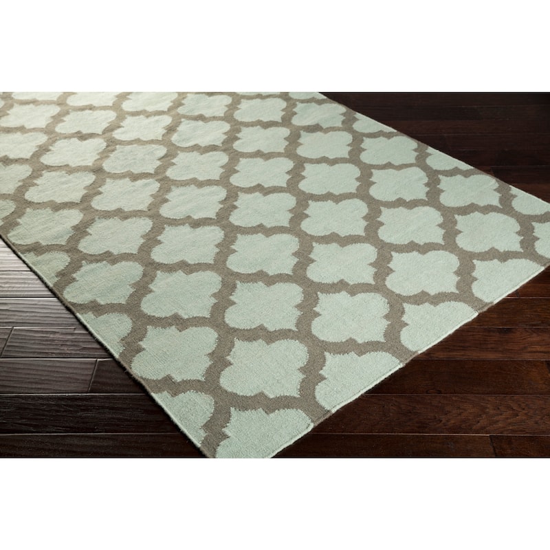 Hand-woven Samick Moroccan Trellis Flatweave Wool Runner Area Rug