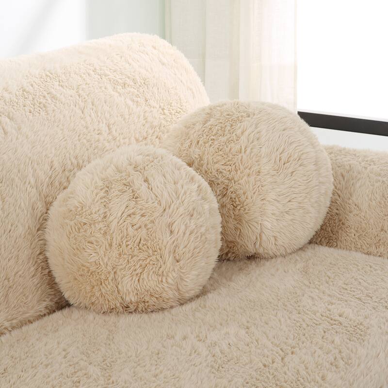 Uttermost Abide Ball Sheepskin Pillows, Set Of 2