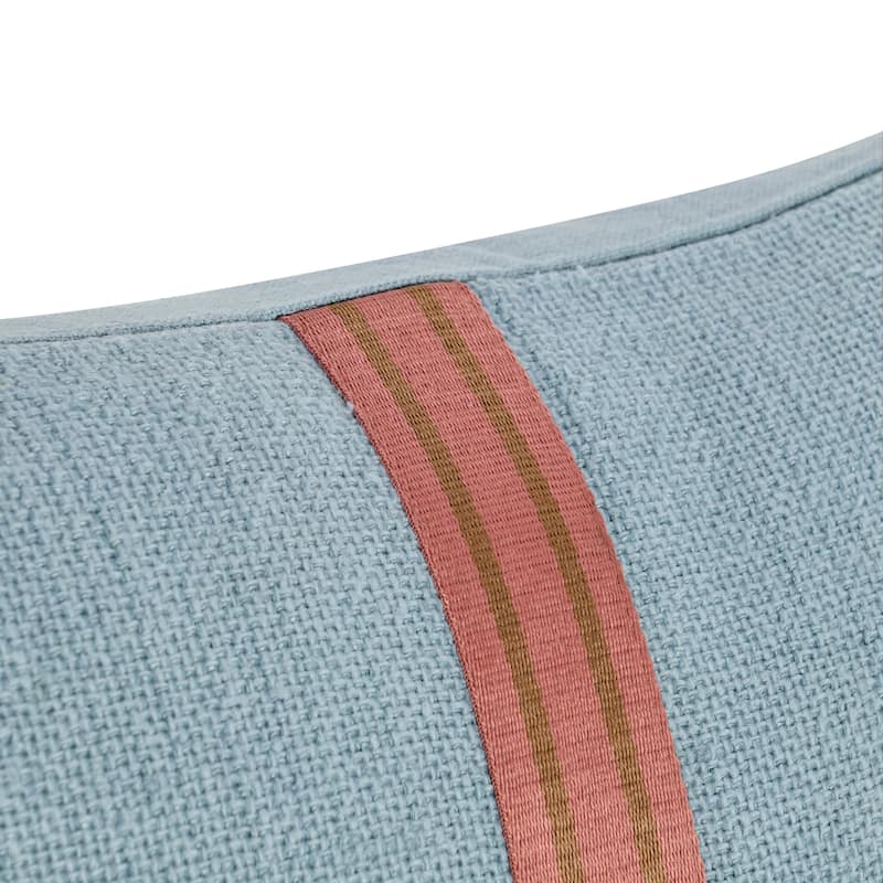 Villa by Classic Home Breton Blue Linen Blend Throw Pillow, Blue