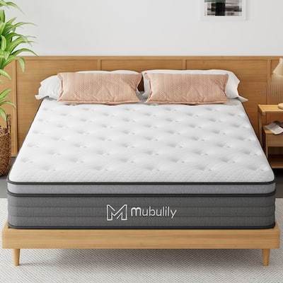 12 in Hybrid Mattress in a Box, Gel Memory Foam, Motion Isolating Individually Pocketed Coils, Medium Firm