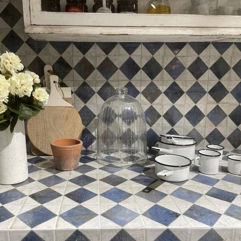 Merola Tile Kings Arles Blue 13" x 13" Ceramic Floor and Wall Tile
