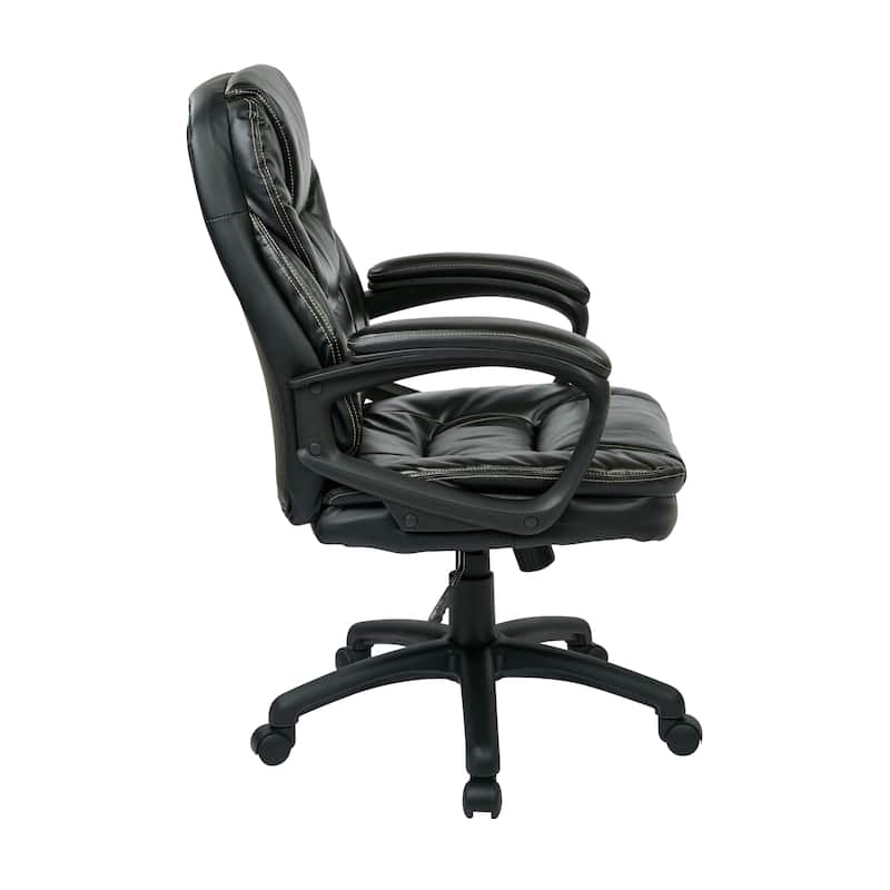 Office Star Faux Leather Managers Chair
