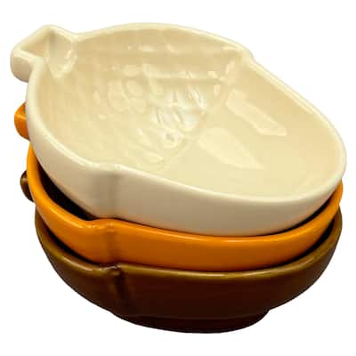 BIA Cordon Bleu Set of 3 Acorn Bowls - 4.25" L x 4" W