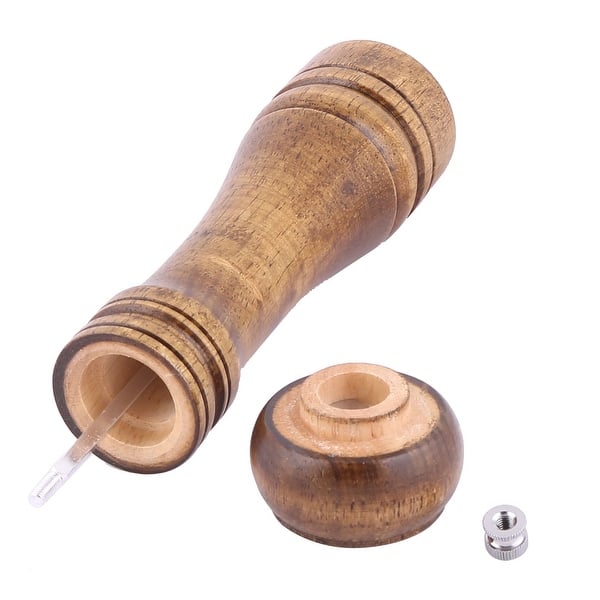 Household Kitchen Wooden Salt Spice Pepper Mill Grinder Shaker Wood Color 8 inch - Silver Tone,Wood Color