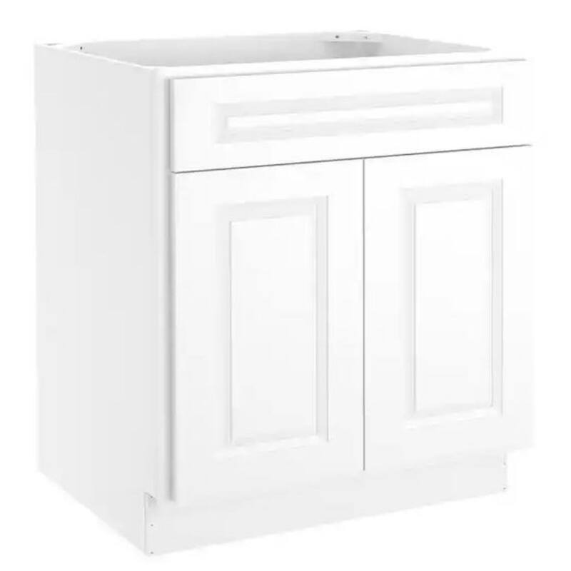 HOMLUX 1Drawer 24in D X 34.5in H in Raised Panel White Plywood Base