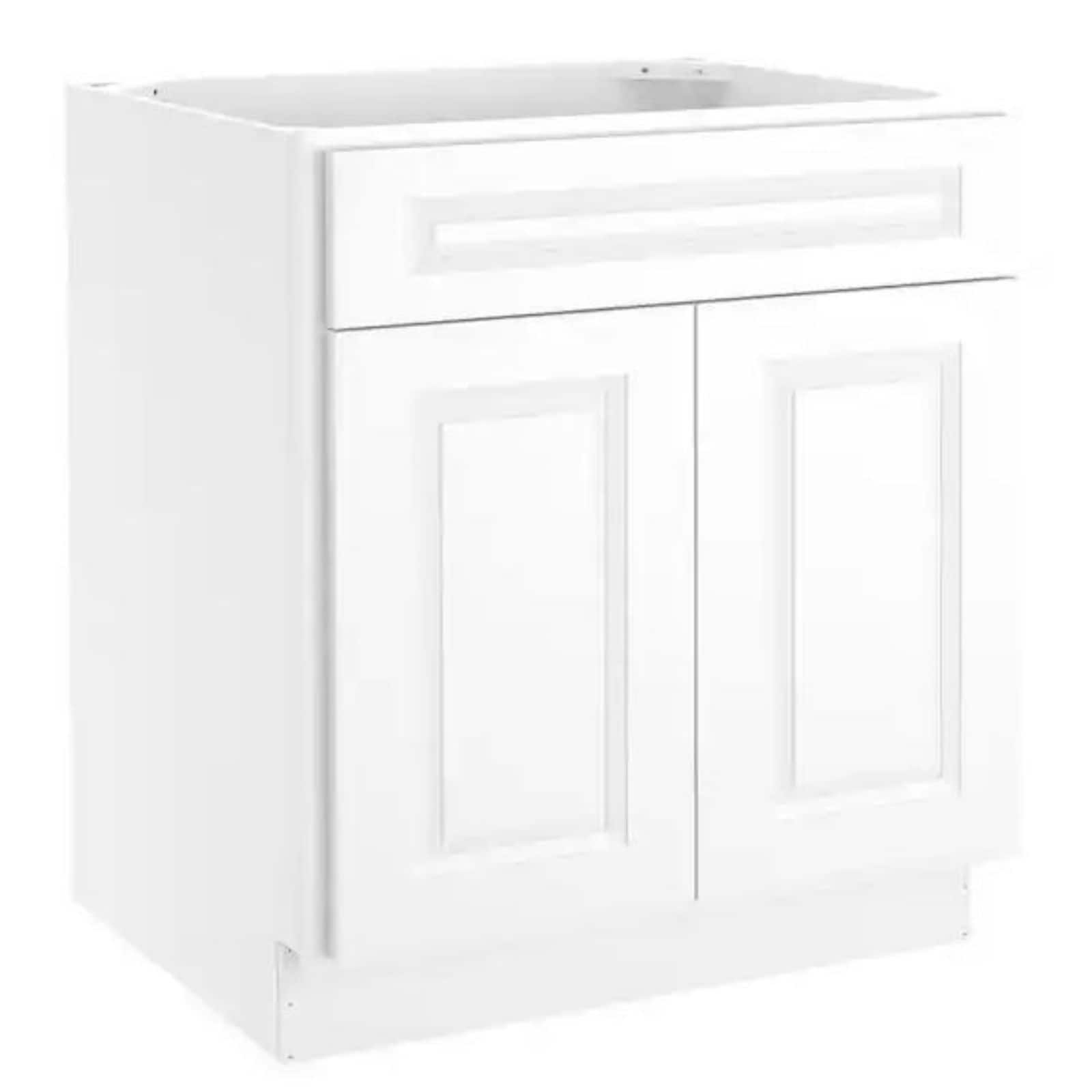 HOMLUX 1 Drawer 24 in D X 34 5 in H In Raised Panel White Plywood Base 