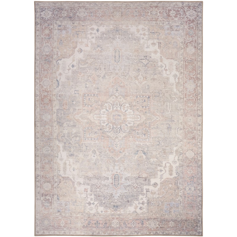 Nourison Vintage Washables Indoor only Persian Area Rug - 5'3" x 7'3" - Blue
