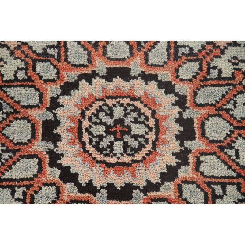 Geometric Heriz-Serapi Oriental Octagon Rug Handmade Wool Carpet - 5'11" x 5'10"