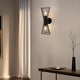 preview thumbnail 25 of 30, 2-Light Black/Gold Wall Sconces 16 Inch Modern Wall Sconce - N/A