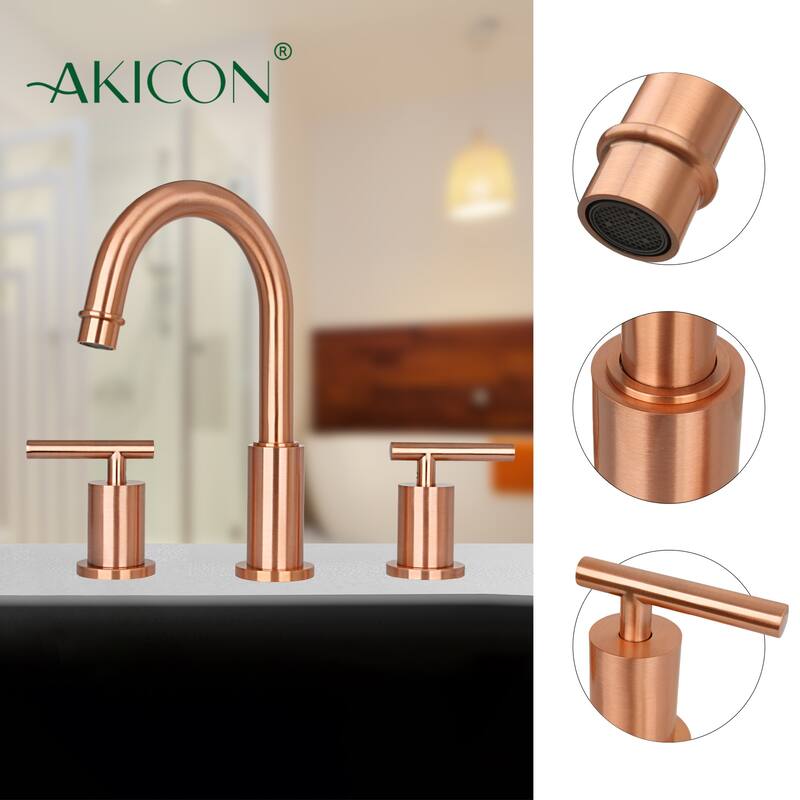 Two-Handle Copper Widespread Bathroom Sink Faucet - 8' x 10'