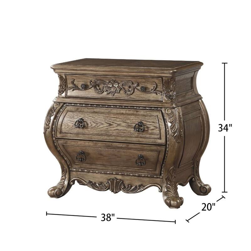 3 Drawers Nightstand