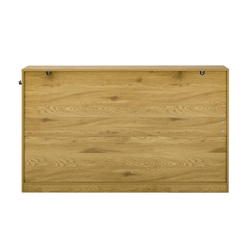 59" Farmhouse Multi-Functional Sideboard Cabinet with 3 Drawers and Adjustable Shelfs