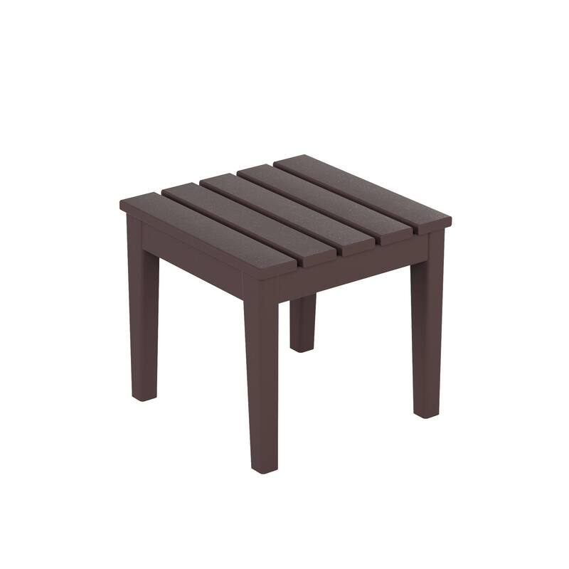 Shoreside Modern 12-Piece Folding Adirondack Chair With Ottoman And Side Table