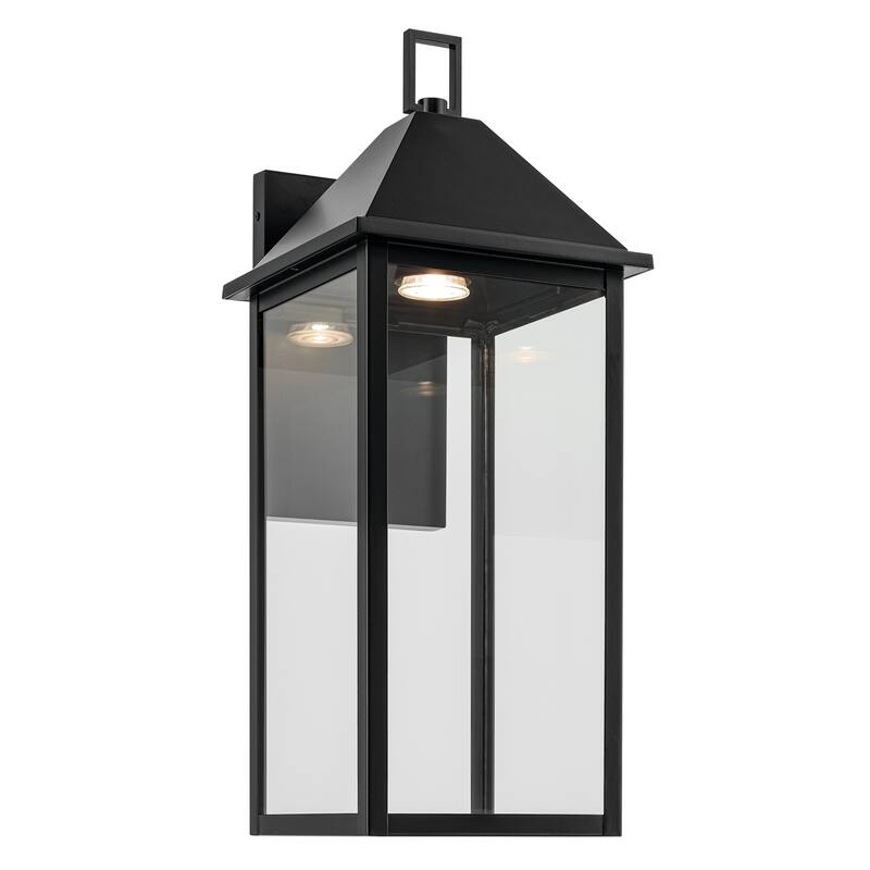 Prin 22 Inch 1 Light Outdoor DarkSky Wall Light with Clear Glass in Black
