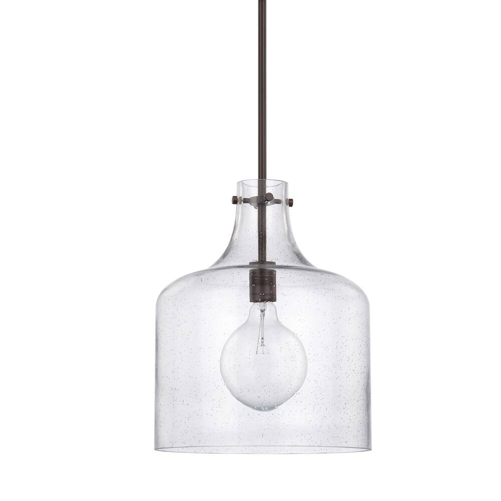 1-Light Clear Glass Pendant