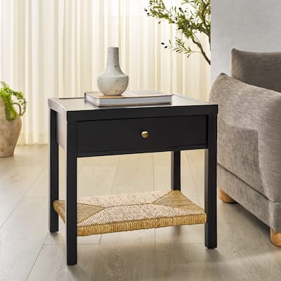 SAFAVIEH Couture Berlynne Banana Stem Shelf Nightstand - 24"W x 18"D x 23"H