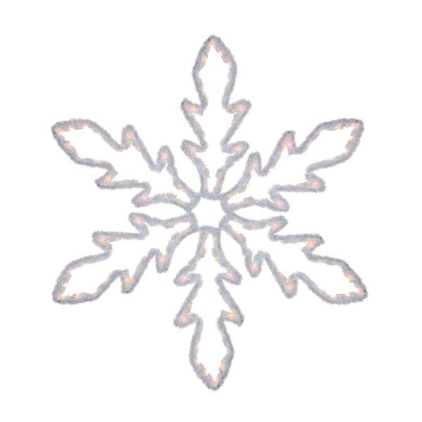 Shop 36 White Lighted Snowflake Hanging Christmas Outdoor
