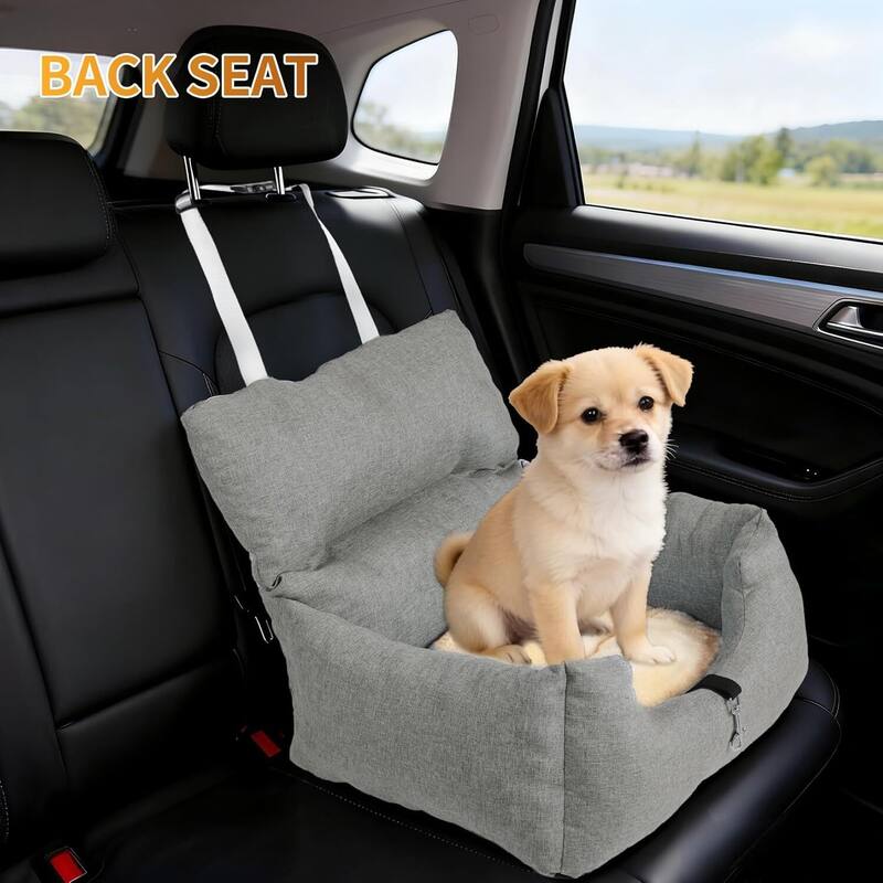 Portable Dog Booster Car Seat Bed for Small Dogs, Puppy Travel Car Seat