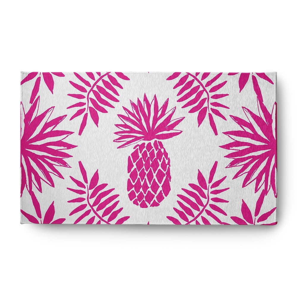 Pineapple Leaves Spring Chenille Rug