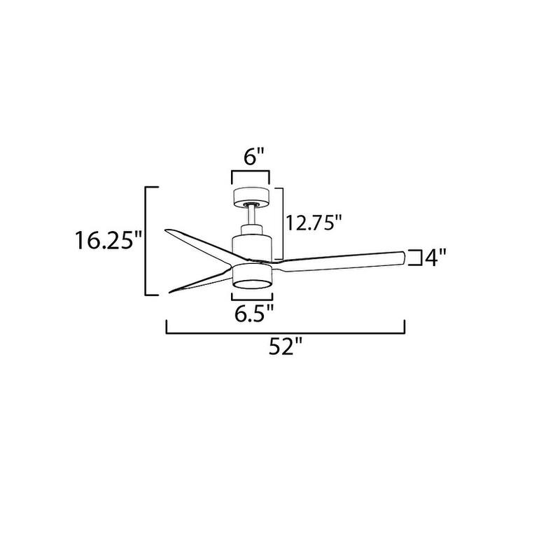Maxim 88708 Falcon 52" 3 Blade Indoor LED Ceiling Fan