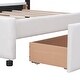 preview thumbnail 12 of 12, Queen Size Murphy Bed Wall Bed w/ Drawer and a set of Sockets & USB Ports, Pulley Structure Design for Kids Teens Adults, White