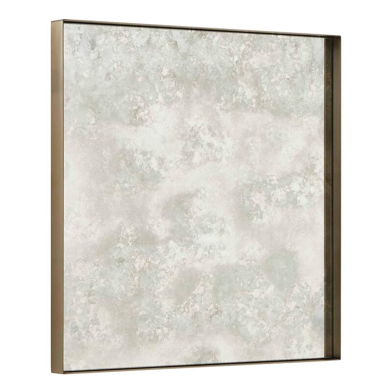 Uttermost 08256 Fredric 24-1/4" Square Flat Stainless Steel Framed