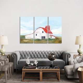 iCanvas "Red Barn II" by Isabelle Z 3-Piece Canvas Wall Art Set