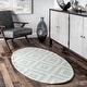 preview thumbnail 91 of 93, Nuloom Kellee Hand Tufted Geometric Wool Area Rug 5' x 8' Oval - Aqua
