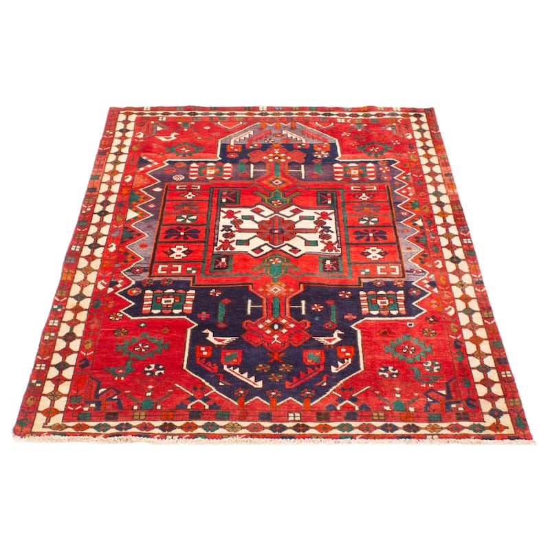 ECARPETGALLERY Hand-knotted Melis Vintage Red Wool Rug - 5'3 x 7'1