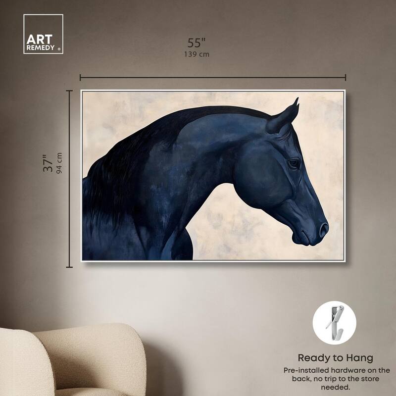 Blue Horse II Canvas by Art Remedy
