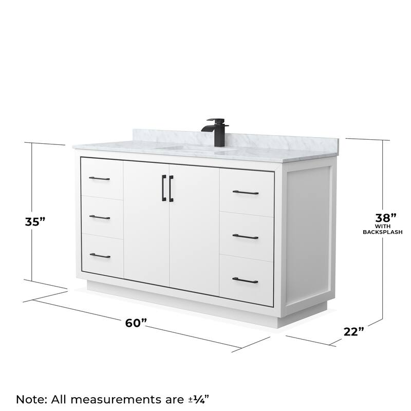 Wyndham Collection WCF1111-60S-NAT-M58 Icon 60" Free Standing Single