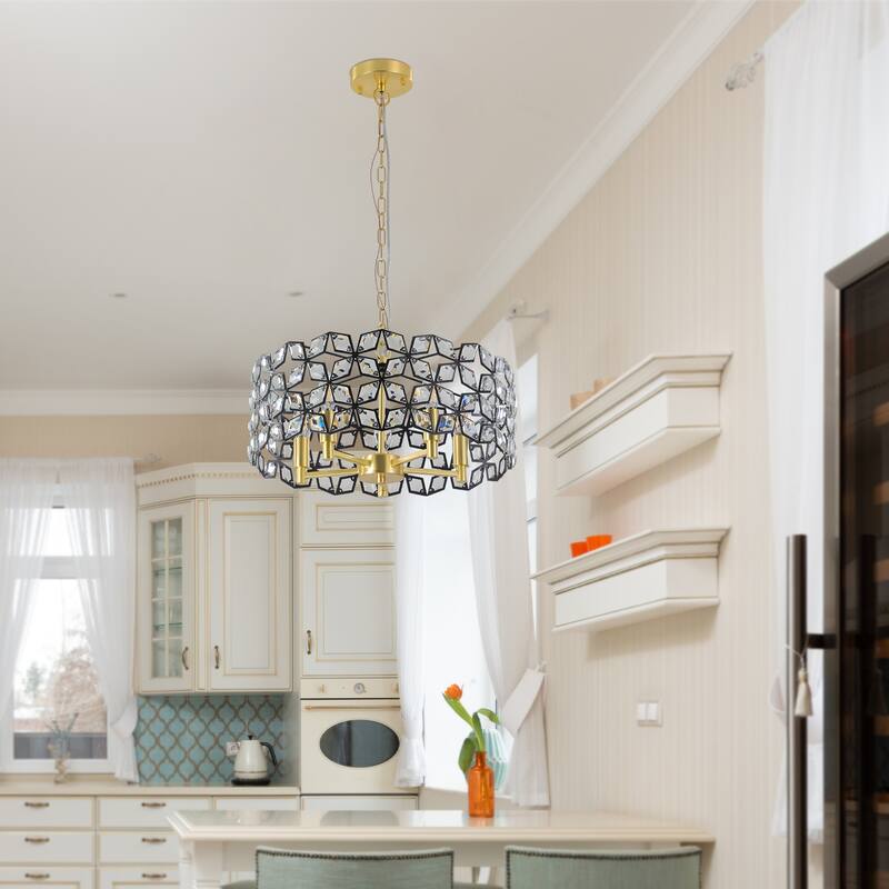 Modern Crystal Chandelier for Living-Room Round Cristal Lamp Luxury Home Decor Light Fixture