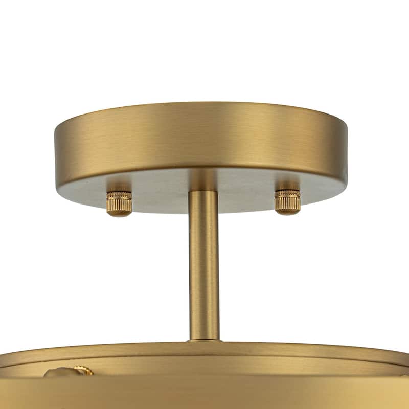 5-Light Tiered Water Glass Round Semi Flush Chandelier